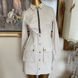 Maniere De Voir Zip Up Mini Dress